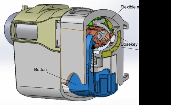 Working mechanism of the wearable bolus injector.